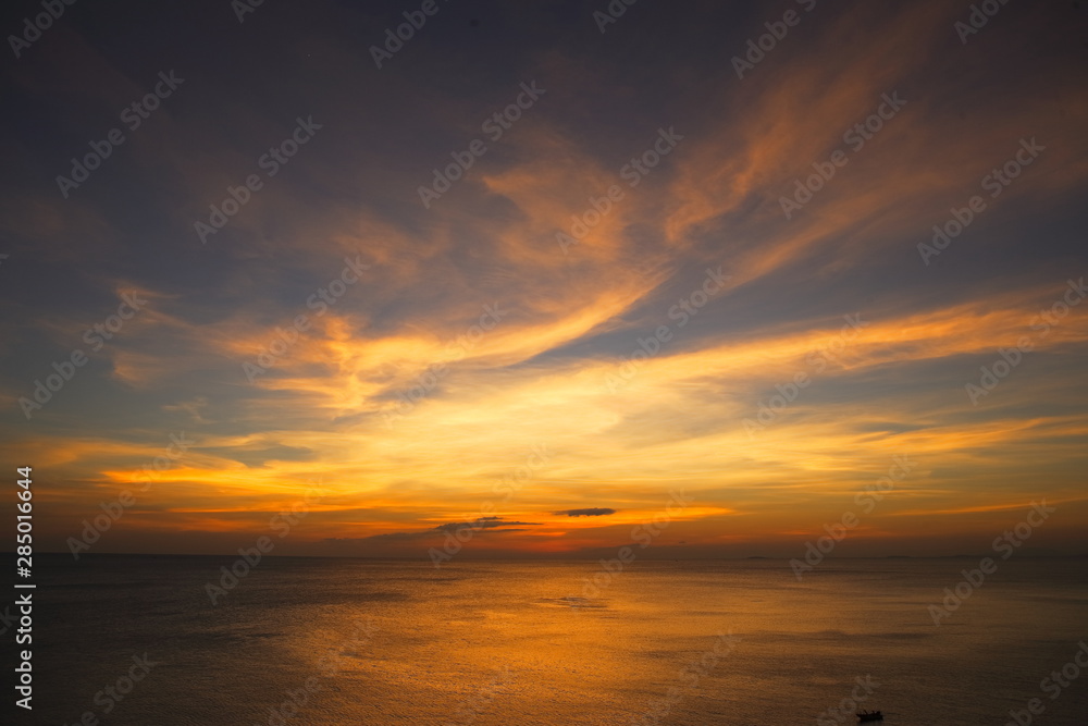 sunset over the sea with beautiful sky sunset over the sea with beautiful sky