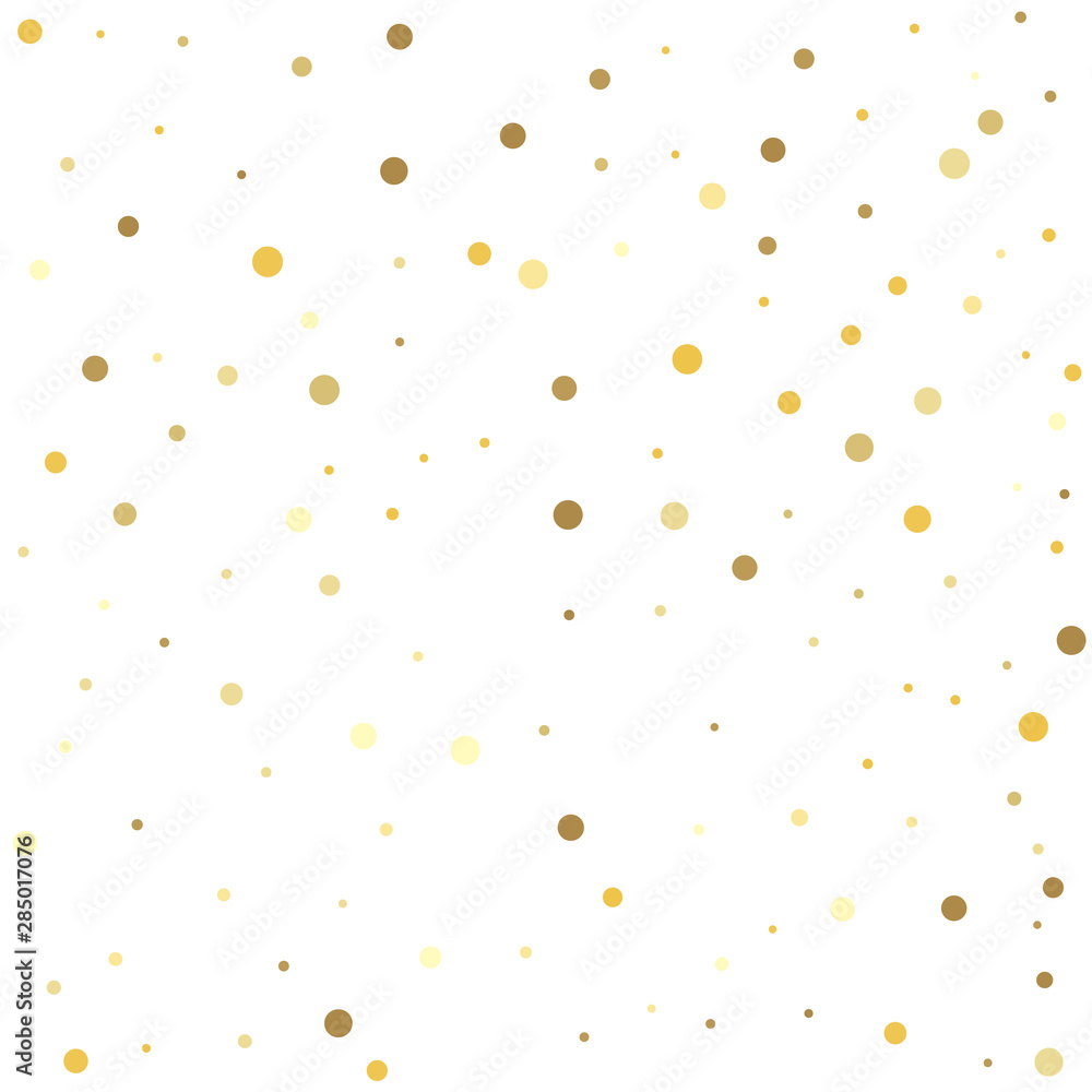 Gold dots on a white background. Golden dots on a square background.