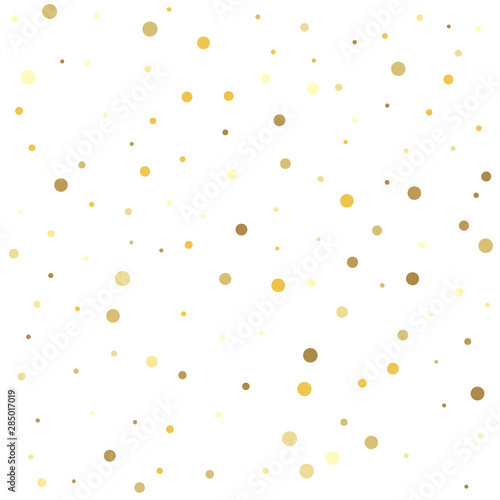 Holiday party decor. Gold dots.