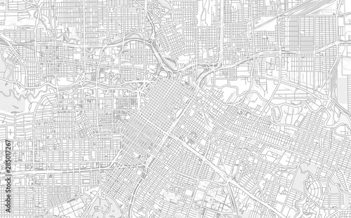 Houston, Texas, USA, bright outlined vector map