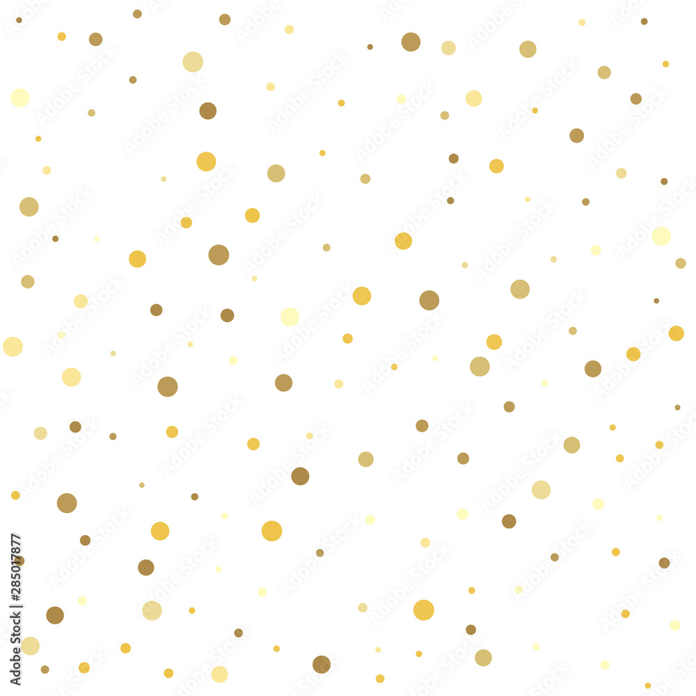 Abstract pattern of random falling gold dots. Template for holiday designs, invitation, party, birthday, wedding. Abstract pattern of random falling gold dots. Template for holiday designs, invitation, party, birthday, wedding.