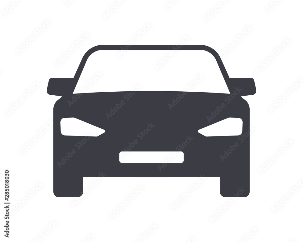 Fototapeta Ikona symbol samochodu na białym tle