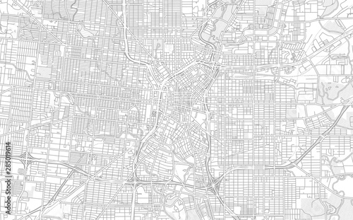 San Antonio, Texas, USA, bright outlined vector map