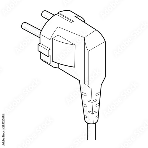 Winkelstecker  Typ C [schwarz-weiß]