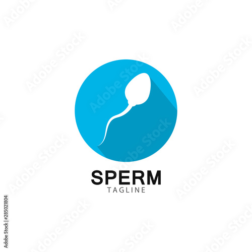 Fototapeta Sperm / Spermatozoa vector logo icon illustration