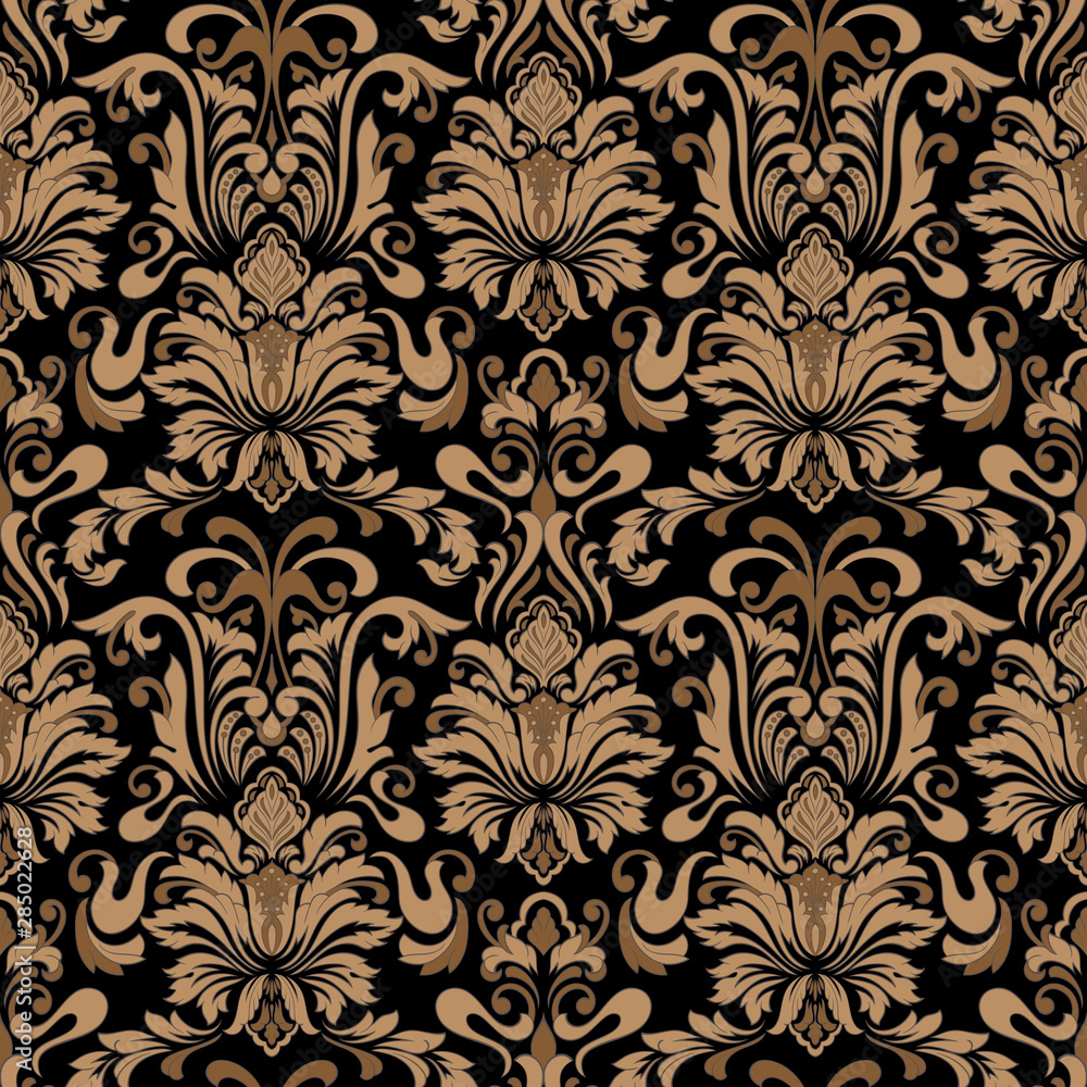 Vector damask seamless pattern background. Classical luxury old fashioned damask ornament, royal victorian seamless texture for wallpapers, textile, wrapping. Exquisite floral baroque template. Vector damask seamless pattern background. Classical luxury old fashioned damask ornament, royal victorian seamless texture for wallpapers, textile, wrapping. Exquisite floral baroque template.
