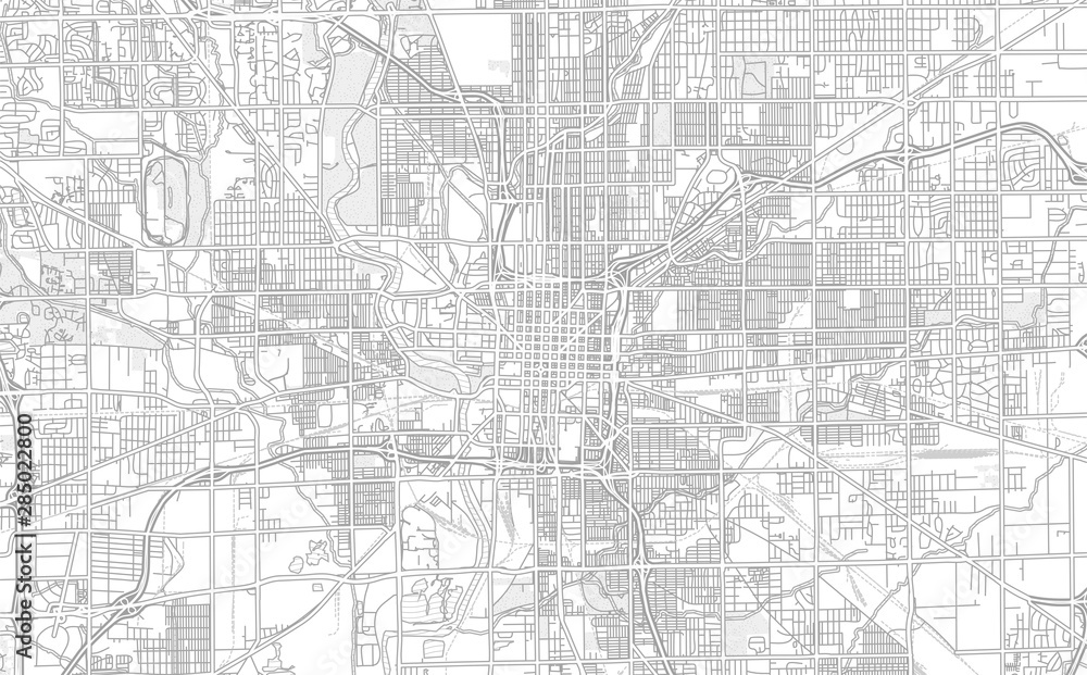 Indianapolis, Indiana, USA, bright outlined vector map