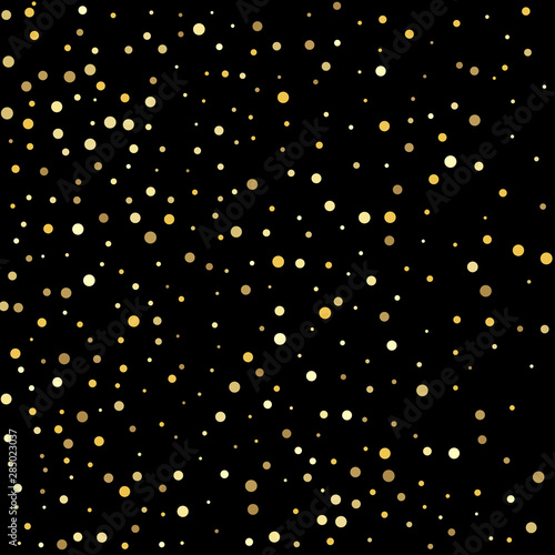 Sparkle tinsel elements celebration graphic design. Gold dots on a white background.