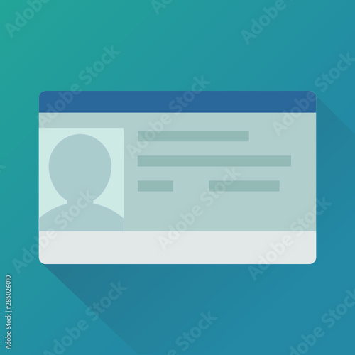 Carte d'identité (flat design)