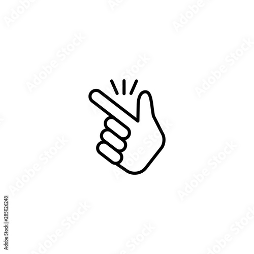 finger snapping icon vector illustration