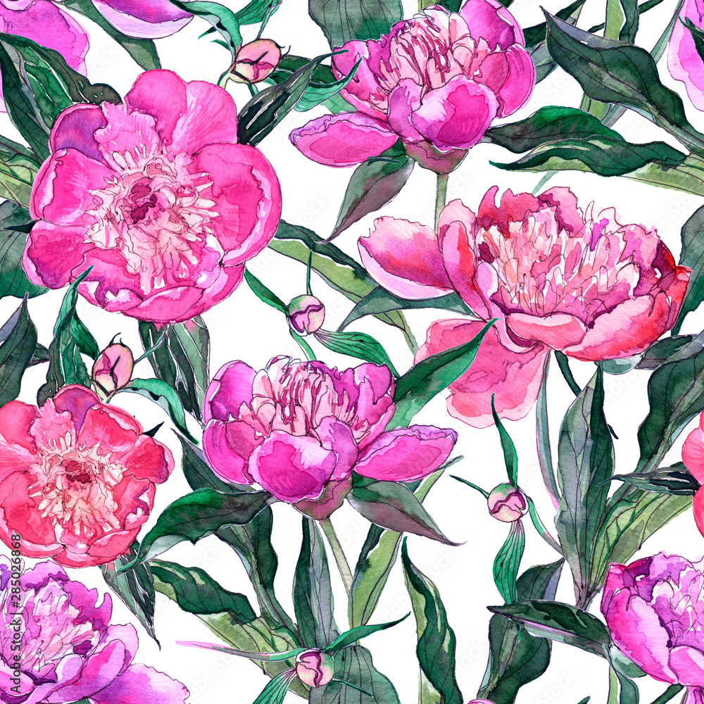 seamless pattern with pink flowers seamless pattern with pink flowers