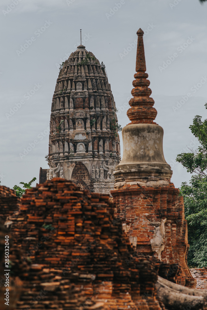 Wat Ratchaburana temple in Ayutthaya, Thailand.