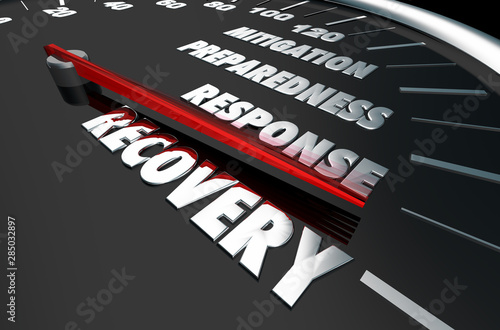 Emergency Mitigation Preparedness Response Recovery 3d Illustration