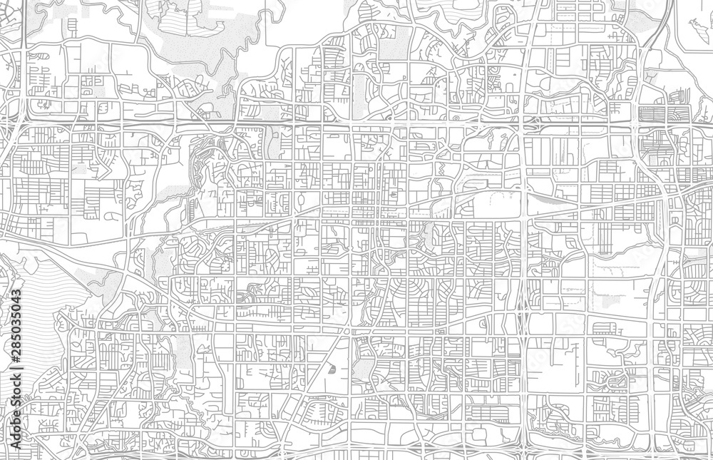 Arlington, Texas, USA, bright outlined vector map
