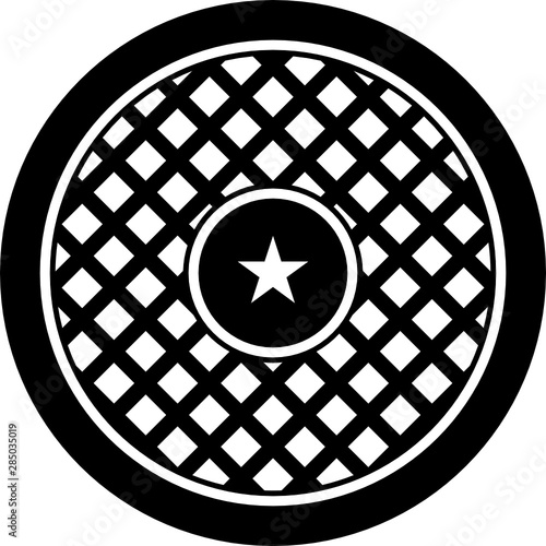 Manhole cover, Tirana, Albania