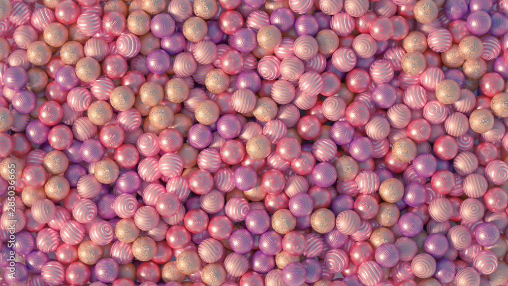 Beautiful festive background with balloons. 3d illustration, 3d rendering.