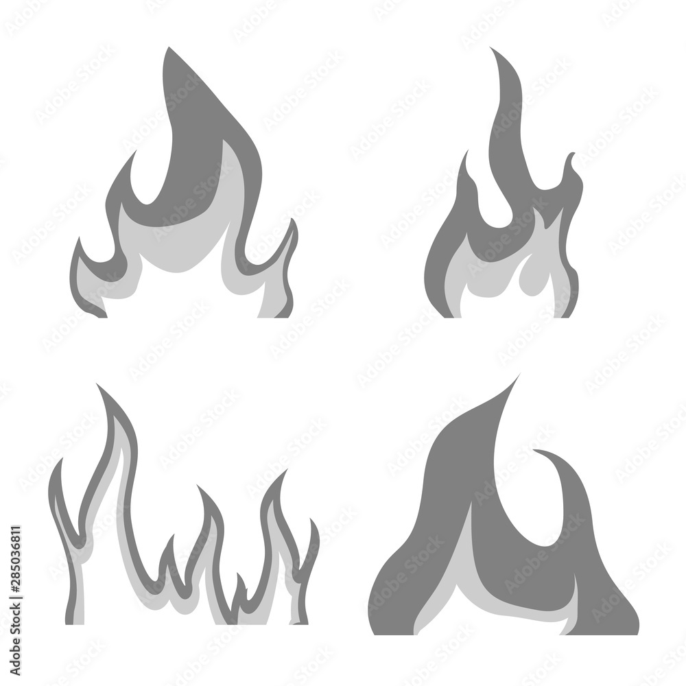 Vector illustration of flaming and danger logo. Set of flaming and dangerous vector icon for stock. Vector illustration of flaming and danger logo. Set of flaming and dangerous vector icon for stock.