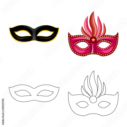 Vector design of luxury and celebration logo. Collection of luxury and hide stock vector illustration.