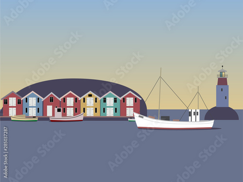 A fishing village in the swedish west coast archipelago.