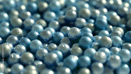 Beautiful festive background with balloons. 3d illustration, 3d rendering.