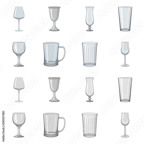 Vector design of form and celebration icon. Collection of form and volume stock symbol for web.