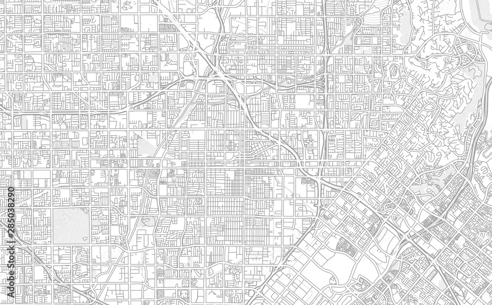 Santa Ana, California, USA, bright outlined vector map
