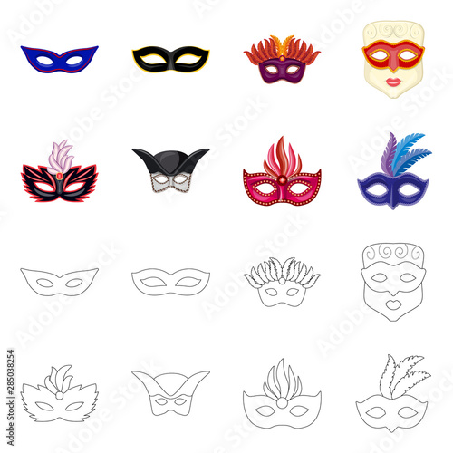 Vector design of luxury and celebration logo. Collection of luxury and hide vector icon for stock.