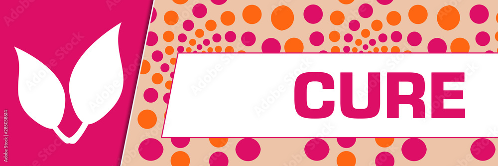 Cure Pink Orange Dots Background Symbol 