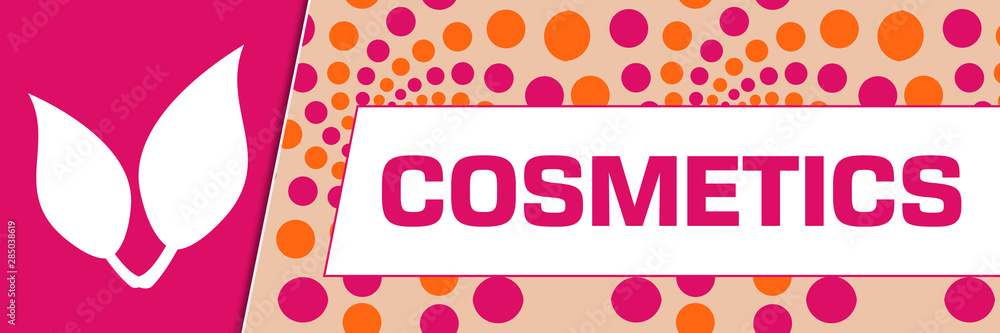 Cosmetics Pink Orange Dots Background Symbol 
