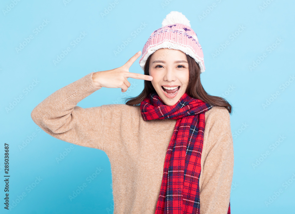 Young Beautiful Woman in winter clothes Young Beautiful Woman in winter clothes