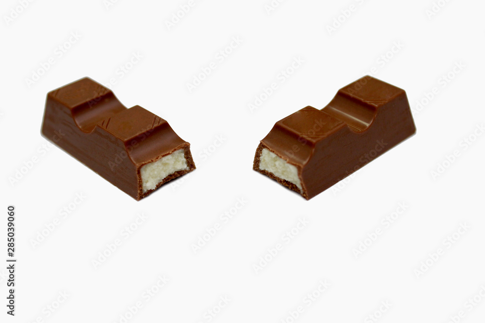 chocolate isolated on white background chocolate isolated on white background