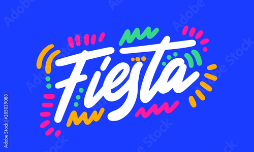 Fiesta vector banner background. Promotional marketing poster. Great for market shop store. Vector illustration