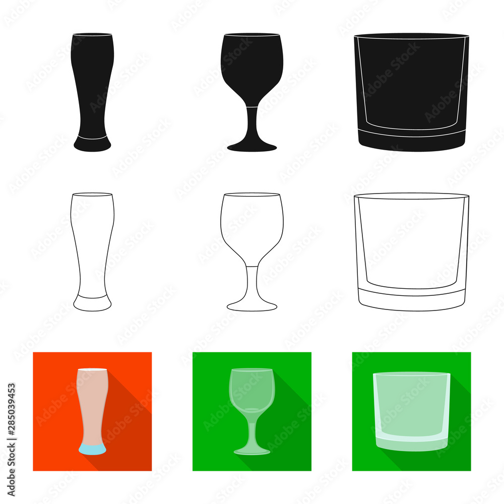 Vector illustration of form and celebration symbol. Set of form and volume stock symbol for web. Vector illustration of form and celebration symbol. Set of form and volume stock symbol for web.