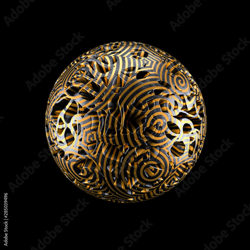 Abstract shape background. 3d illustration, 3d rendering. © Pierell