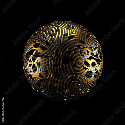Abstract shape background. 3d illustration, 3d rendering. © Pierell