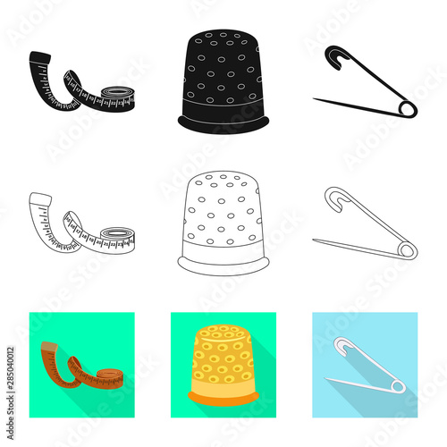 Isolated object of craft and handcraft icon. Collection of craft and industry stock vector illustration.