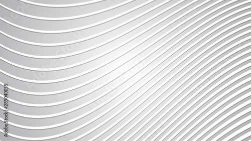 Abstract Stylized Optical Art White Wavy Lines Background Texture with White and Grey Gradient Backdrop Abstract Pattern Vector illustration