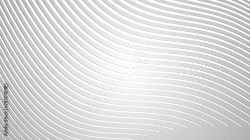 Abstract Stylized Optical Art White Wavy Lines Background Texture with White and Grey Gradient Backdrop Abstract Pattern Vector illustration © Frozen Design