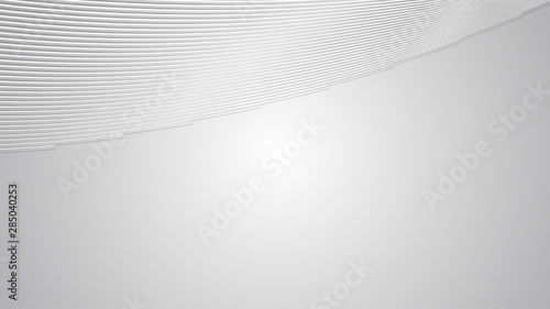 Abstract Stylized Line Art White Wavy Lines Background Texture with White and Grey Gradient Backdrop Abstract Pattern Vector illustration