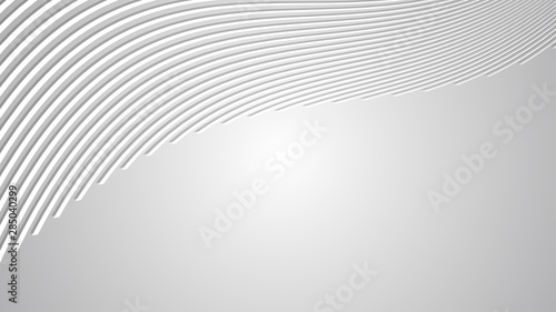 Abstract White Wavy Lines Background Texture with White and Grey Gradient Backdrop Abstract Pattern Vector illustration