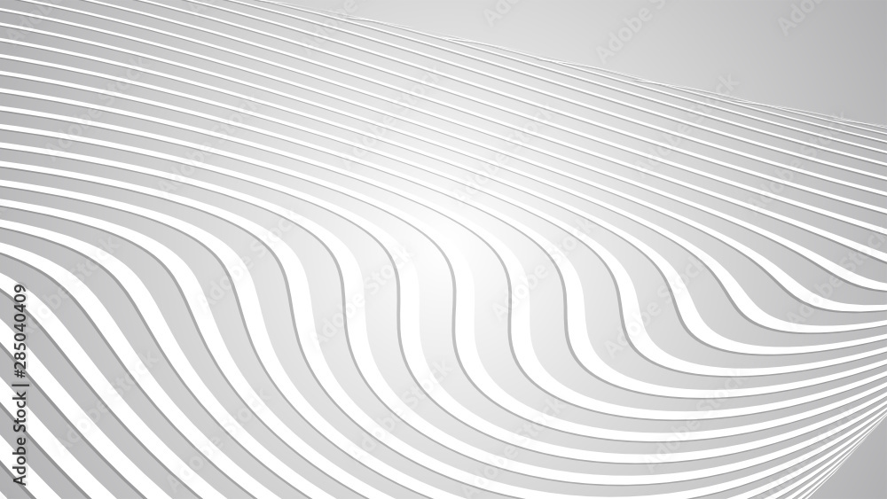 Abstract White Wavy Lines Background Texture with White and Grey Gradient Backdrop Abstract Pattern Vector illustration - obrazy, fototapety, plakaty 