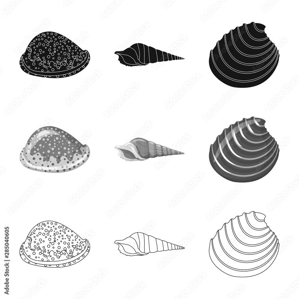 Vector design of animal and decoration logo. Set of animal and ocean vector icon for stock. Vector design of animal and decoration logo. Set of animal and ocean vector icon for stock.