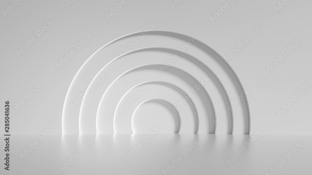 Naklejka premium Minimalism abstract background, pedestal. 3d illustration, 3d rendering.