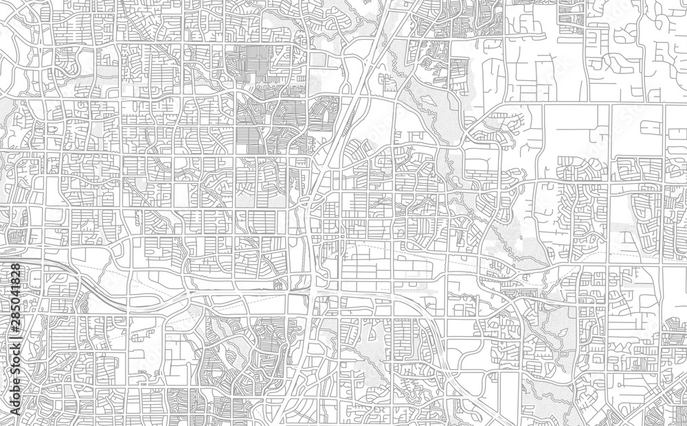 Plano, Texas, USA, bright outlined vector map