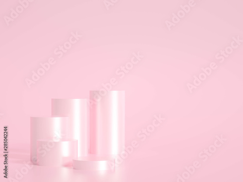 Minimalism abstract background, pedestal. 3d illustration, 3d rendering.