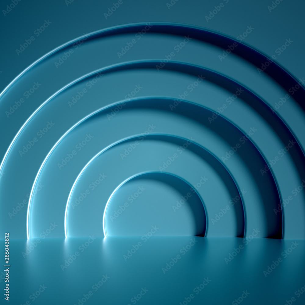 Fototapeta premium Minimalism abstract background, pedestal. 3d illustration, 3d rendering.
