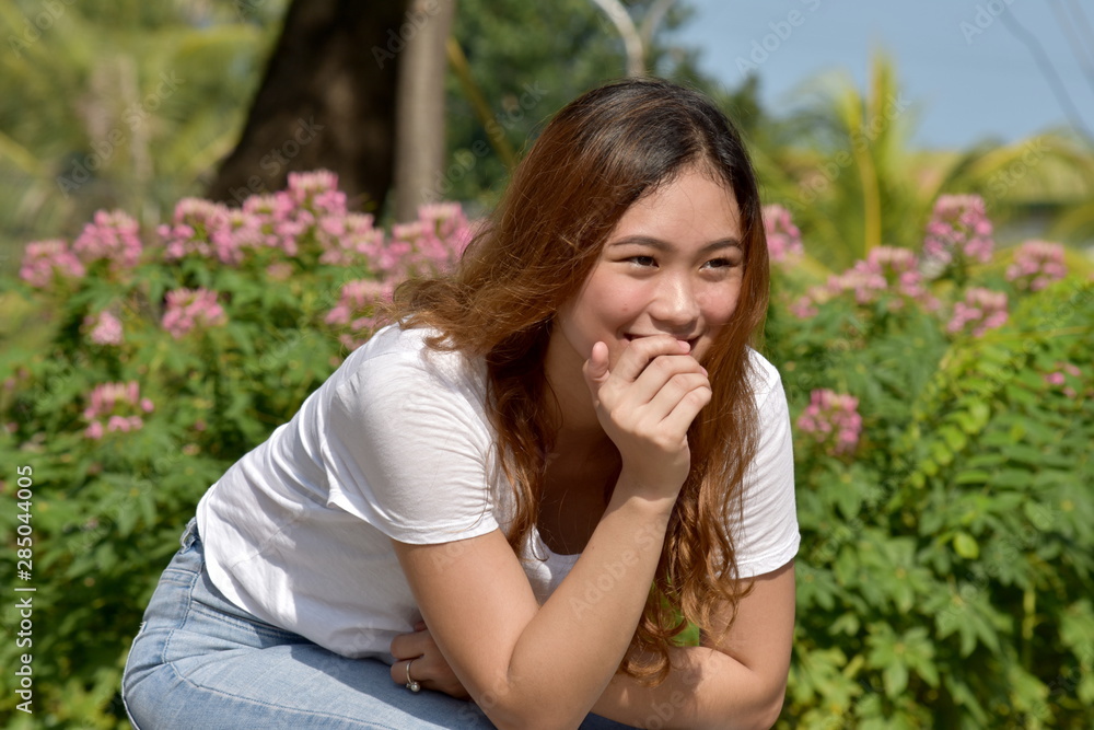 Young Minority Female Thinking