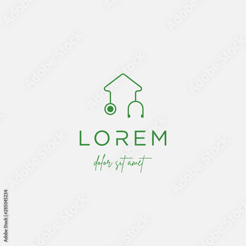 medical home logo vector design icon sign