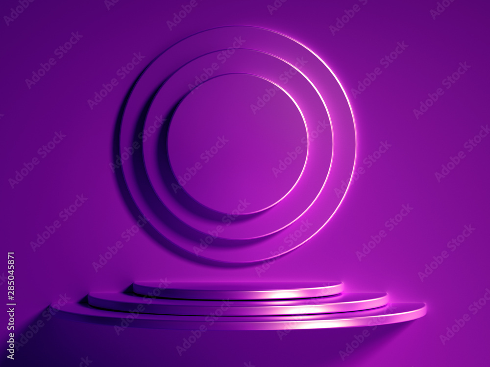 Fototapeta premium Minimalism abstract background, pedestal. 3d illustration, 3d rendering.