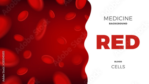 Medical abstract background with red blood cells